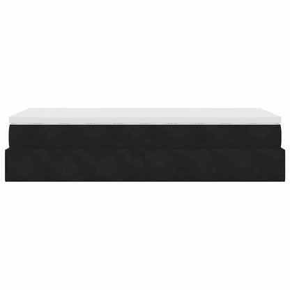 Ottoman bed met matras 80x200cm fluweel zwart