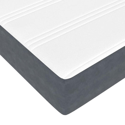 Ottoman bed met matras 100x200 cm fluweel donkergrijs