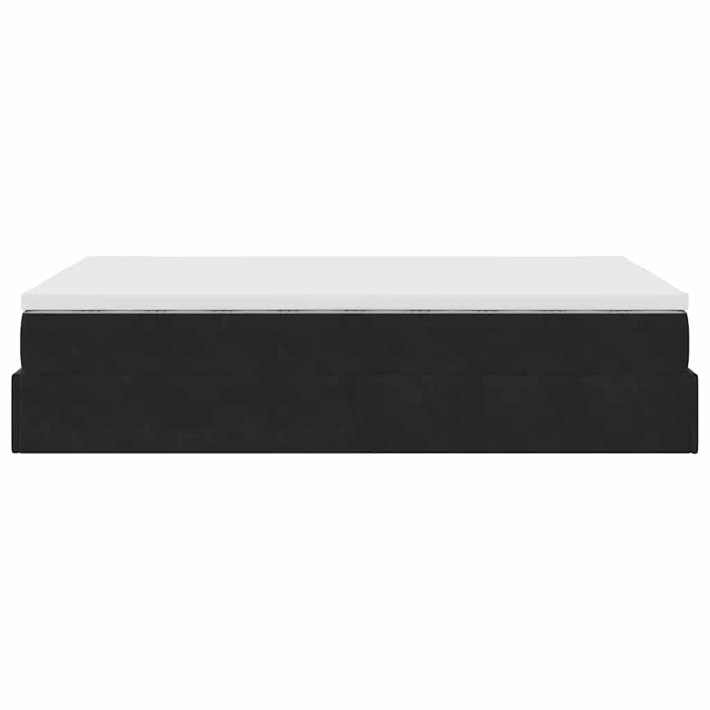 Ottoman bed met matras 120x190 cm fluweel zwart