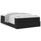 Bedframe met matras 120x190 cm fluweel zwart
