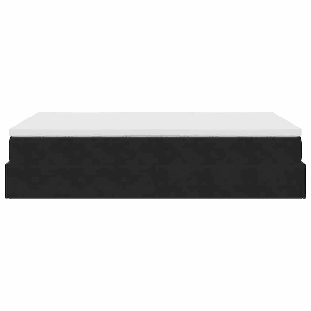 Ottoman bed met matras 120x200cm fluweel zwart