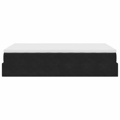 Ottoman bed met matras 120x200cm fluweel zwart