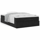 Ottoman bed with mattress 120x200cm velvet black