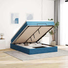 Ottoman bed met matras 140x190 cm donkerblauw