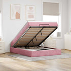 Ottomaans bed met matras 140x190 cm roze