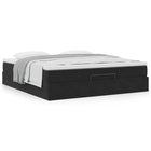Ottoman bed with mattress 160x200cm velvet black
