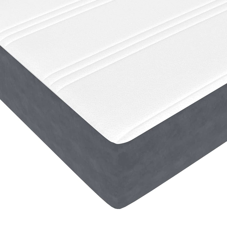 Ottoman bed met matras 180x200cm fluweel donkergrijs