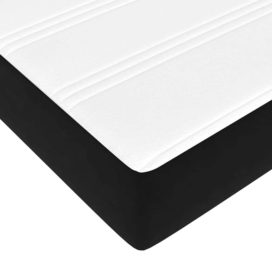 Ottoman bed met matras 180x200cm fluweel zwart
