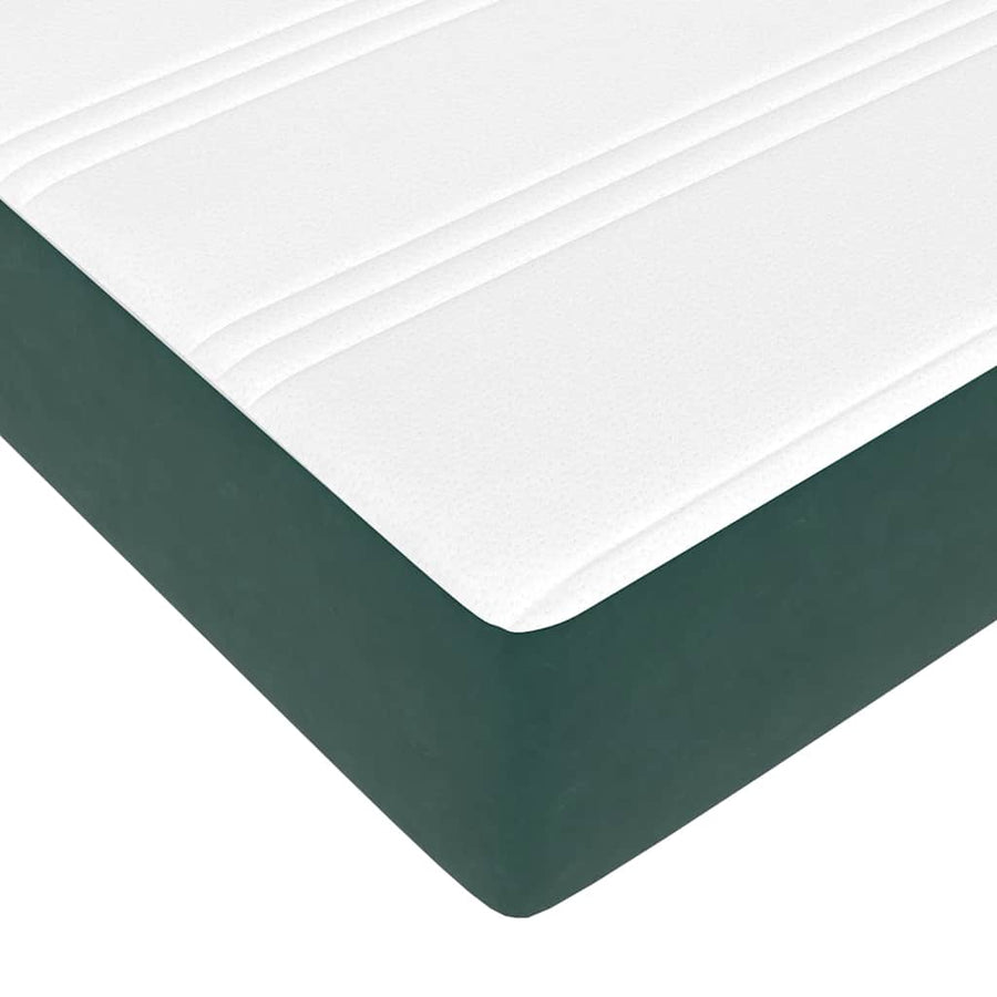 Ottoman bed met matras 180x200 cm fluweel donkergroen