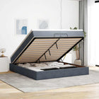 Ottomaans bed 200x200 cm fluweel donkergrijs