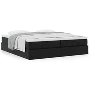 Ottomaans bed 160x200 cm kunstleer zwart