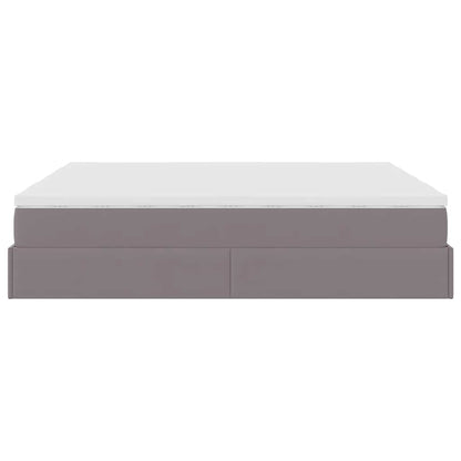 Ottoman bed met matrassen 160x200cm kunstleer grijs