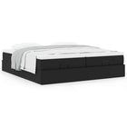 Ottomaans bed met opbergruimte 200x200 cm kunstleer zwart