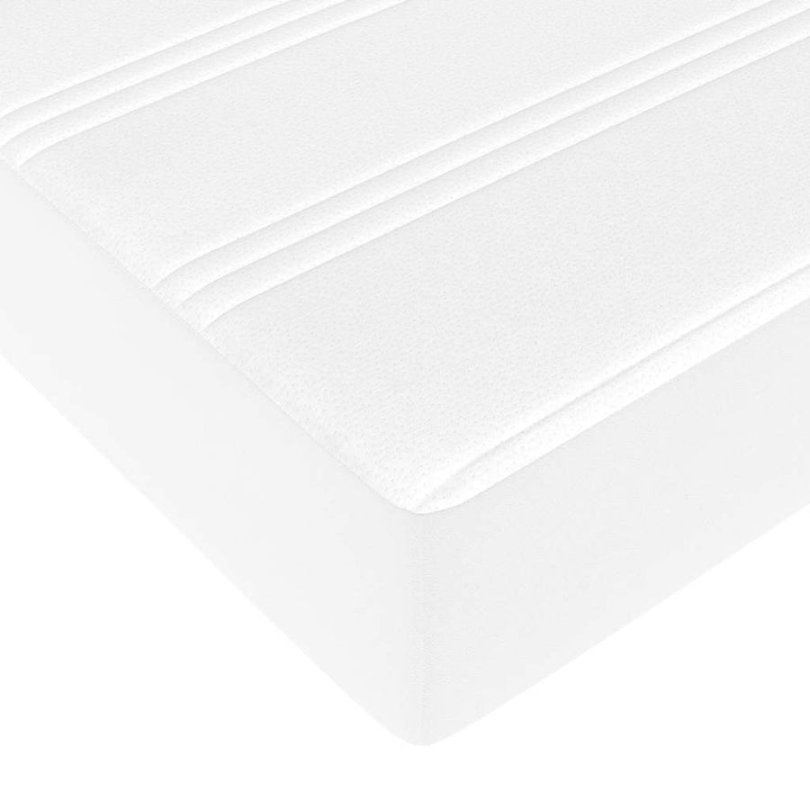 Ottoman bed met matrassen 200x200cm kunstleer wit