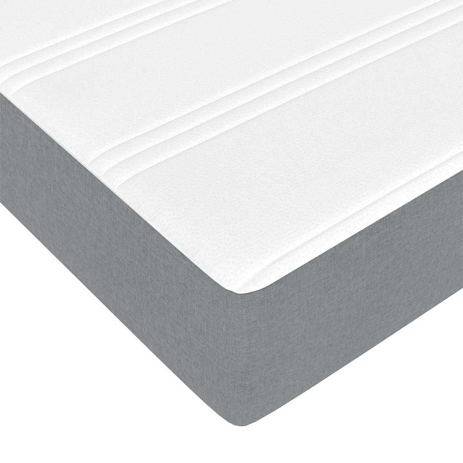 Ottoman bed met matrassen 160x200cm stof lichtgrijs