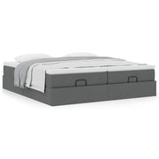 Ottomaans bed met opbergruimte 160x200 cm donkergrijs