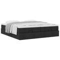 Ottoman bed met matrassen 160x200cm stof zwart