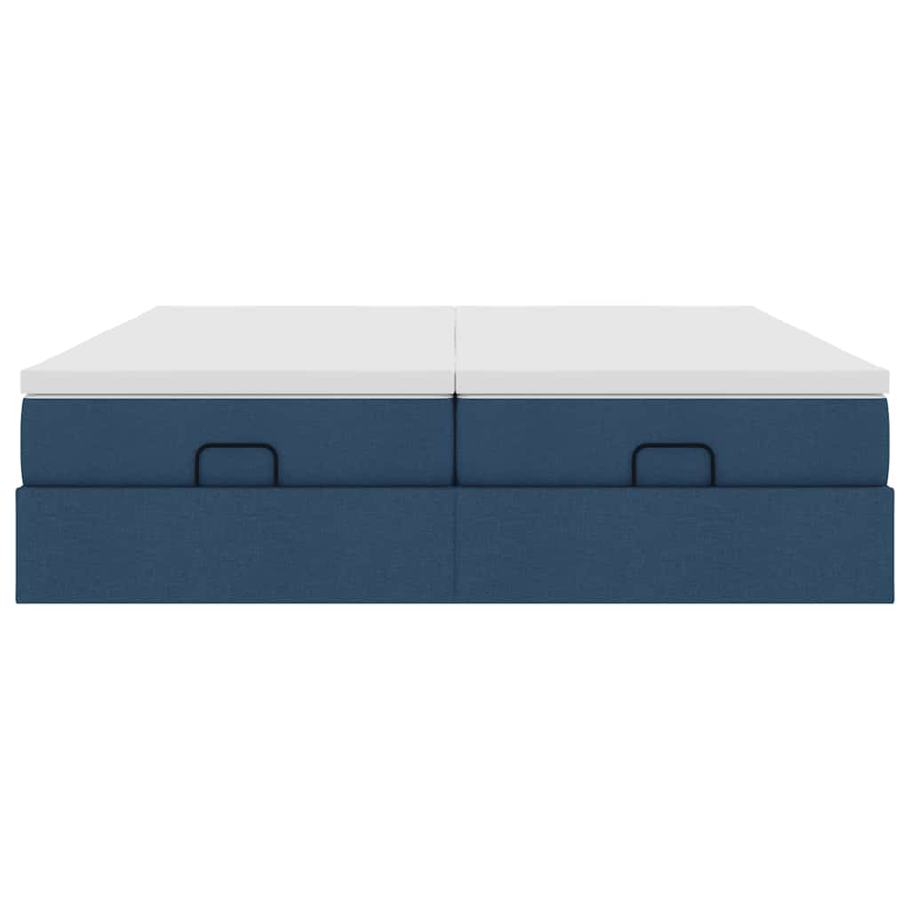 Ottoman bed met matrassen 160x200cm stof blauw
