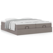 Ottoman bed 180x200 cm taupe met opbergruimte