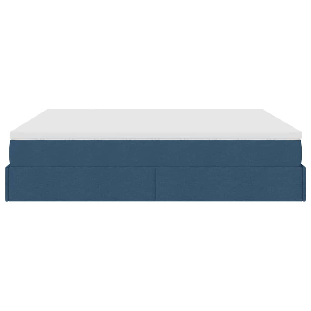 Ottoman bed met matrassen 180x200cm stof blauw