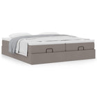 Ottoman bed met opbergruimte 200x200 cm taupe