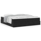 Ottoman bed with mattresses 180x200cm velvet black