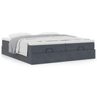 Ottomaans bed 200x200 cm fluweel donkergrijs met opbergruimte