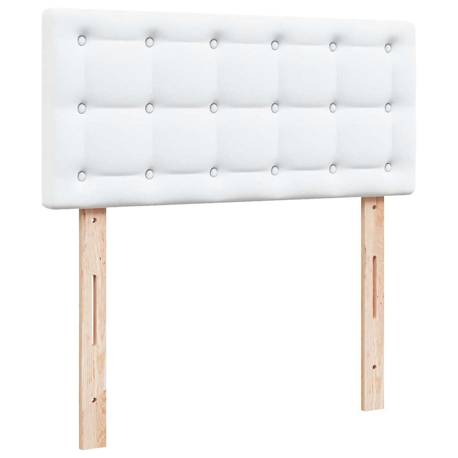 Ottoman bed met matras 80x200 cm kunstleer wit