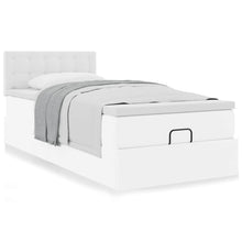 Ottoman bed met matras 90x200cm kunstleer wit