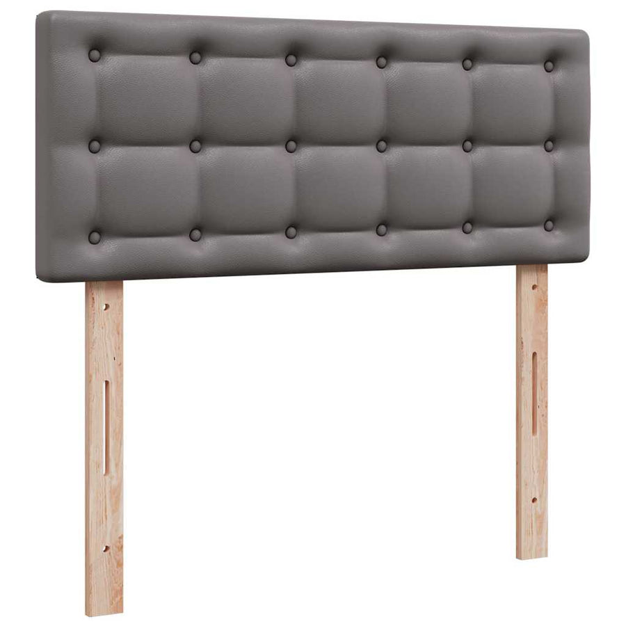 Ottoman bed met matras 120x190 cm kunstleer grijs