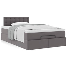 Ottoman bed met matras 120x200cm kunstleer grijs
