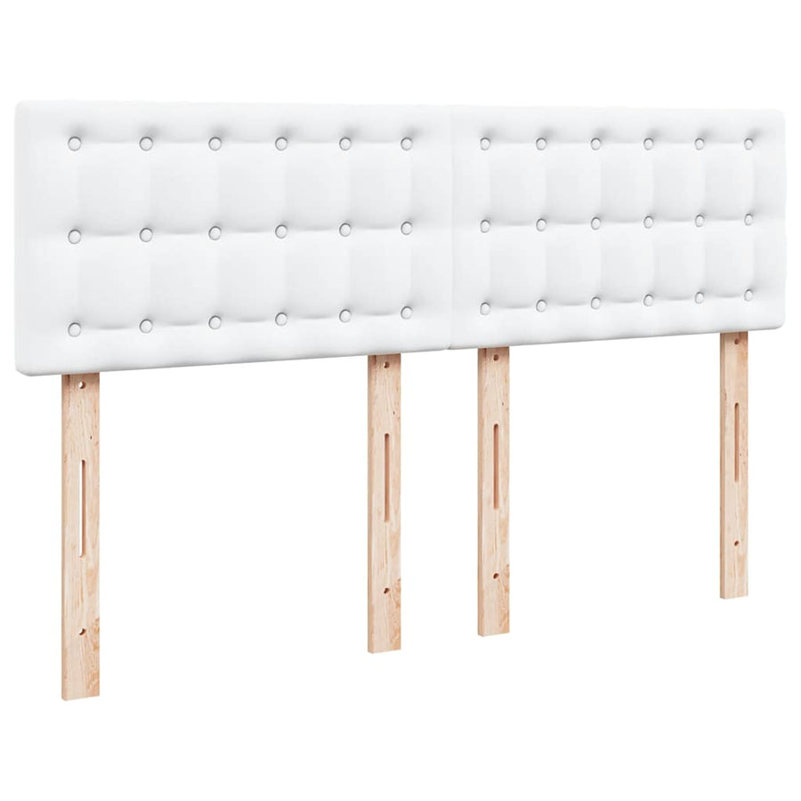 Ottoman bed met matras 140x190cm kunstleer wit