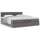 Ottoman bed met opbergruimte 180x200 cm grijs