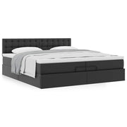 Ottomaans bed met matrassen 200x200 cm zwart