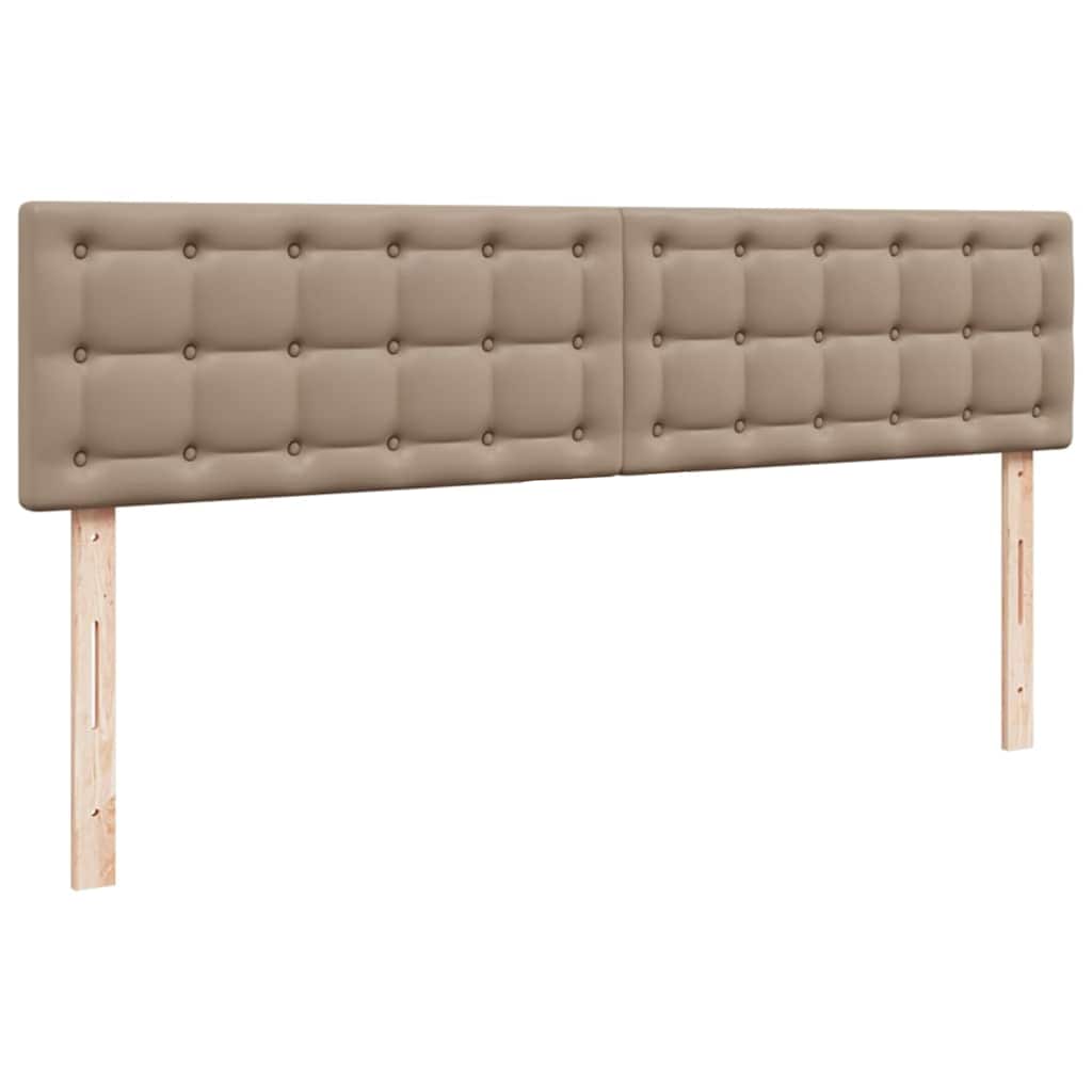 Ottoman bed met matrassen 200x200cm kunstleer cappuccinokleurig