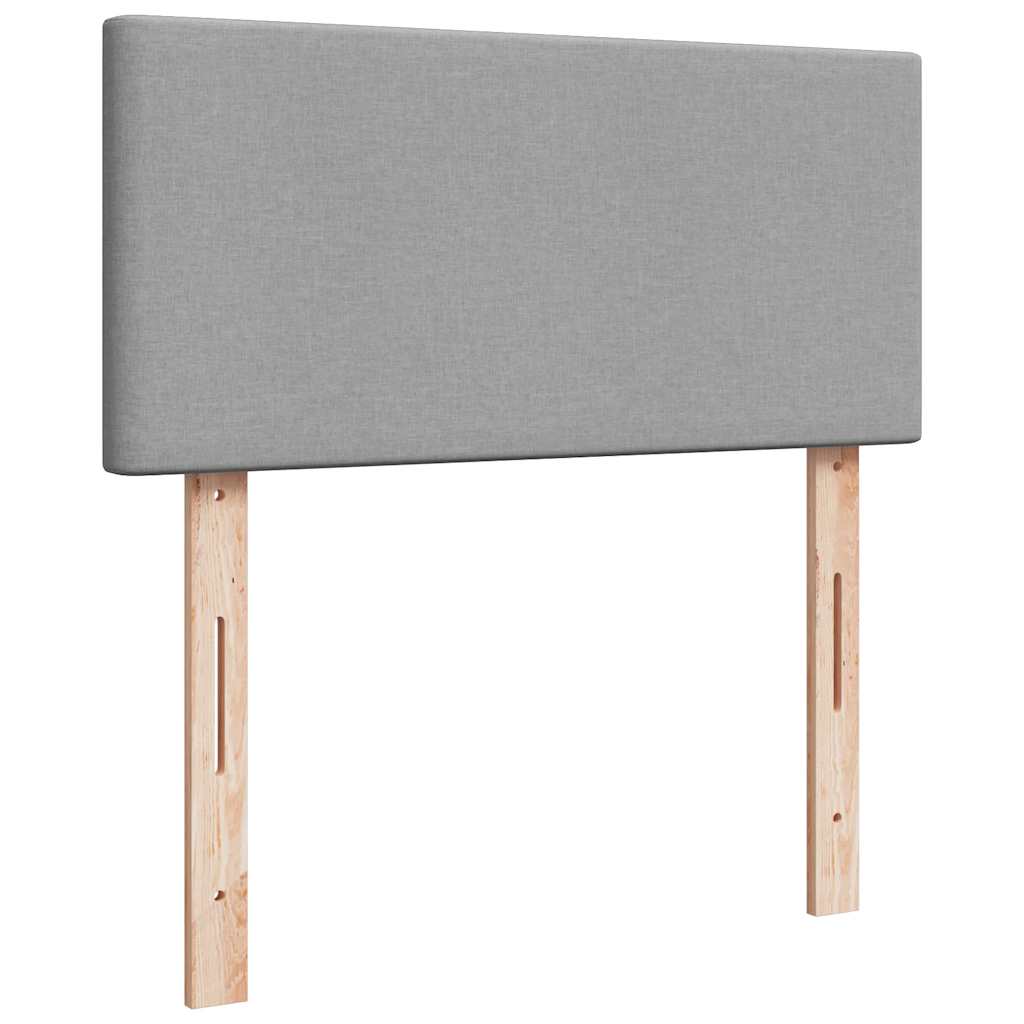 Ottoman bed met matras 80x200cm stof lichtgrijs