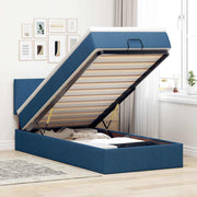 Ottoman bed met matras 80x200 cm blauw