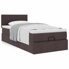 Ottoman bed met opbergruimte 90x190 cm donkerbruin