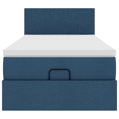 Ottoman bed met matras 90x190cm stof blauw