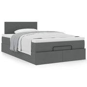 Bed met matras 120x190 cm donkergrijs