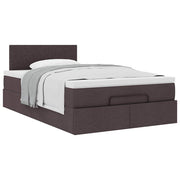 Ottomaans bed met matras 120x190 cm donkerbruin