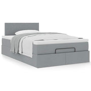 Bed met matras 120x200 cm stof lichtgrijs