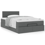 Bed met matras 120x200 cm donkergrijs