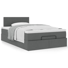 Ottoman bed met matras 120x200cm stof donkergrijs