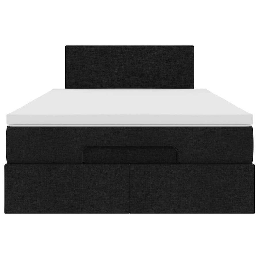 Ottoman bed met matras 120x200cm stof zwart