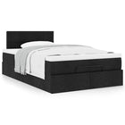 Bed with mattress 120x200 cm fabric black