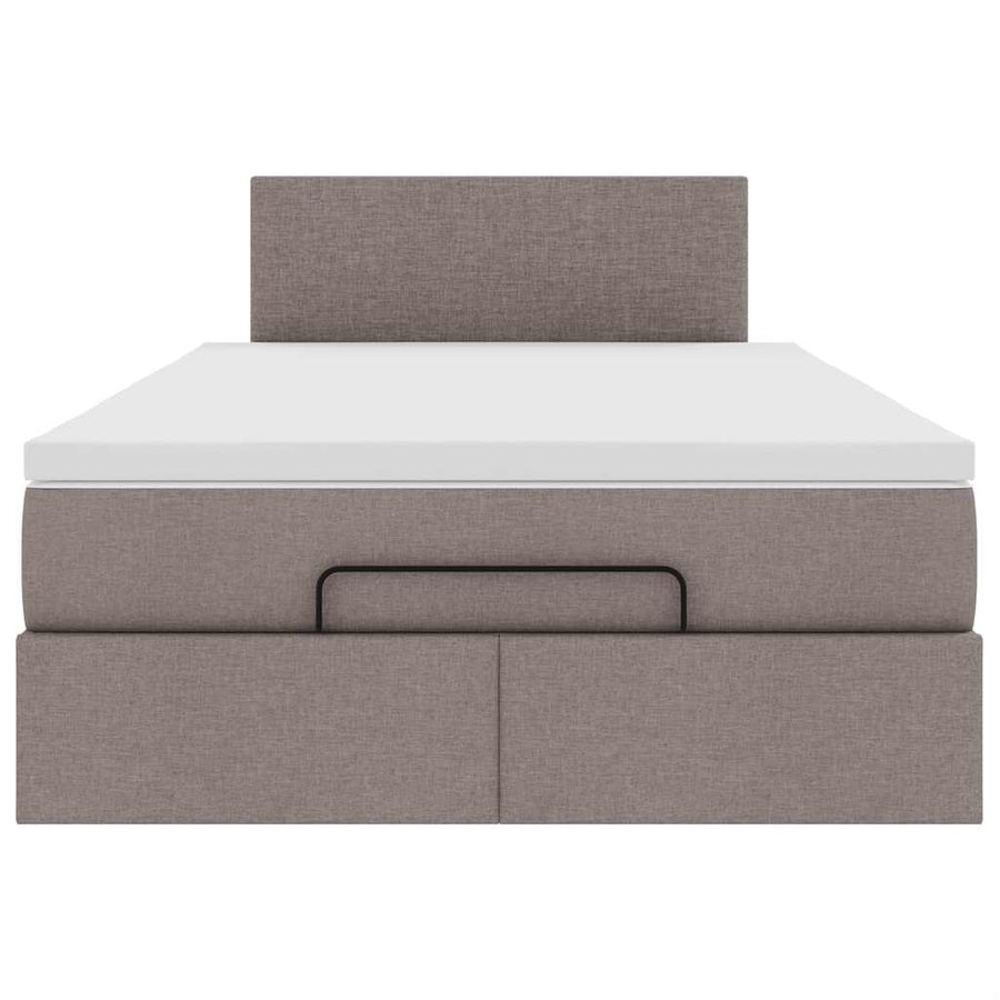 Ottoman bed met matras 120x200cm stof taupe