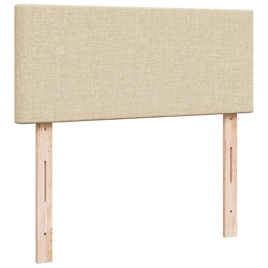 Ottoman bed met matras 120x200cm stof crèmekleurig