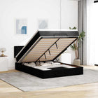 Bed with mattress 140x190 cm black fabric