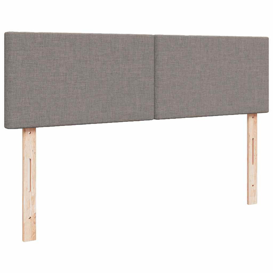 Bed Met Matras Stof 140 x 190 cm Taupe